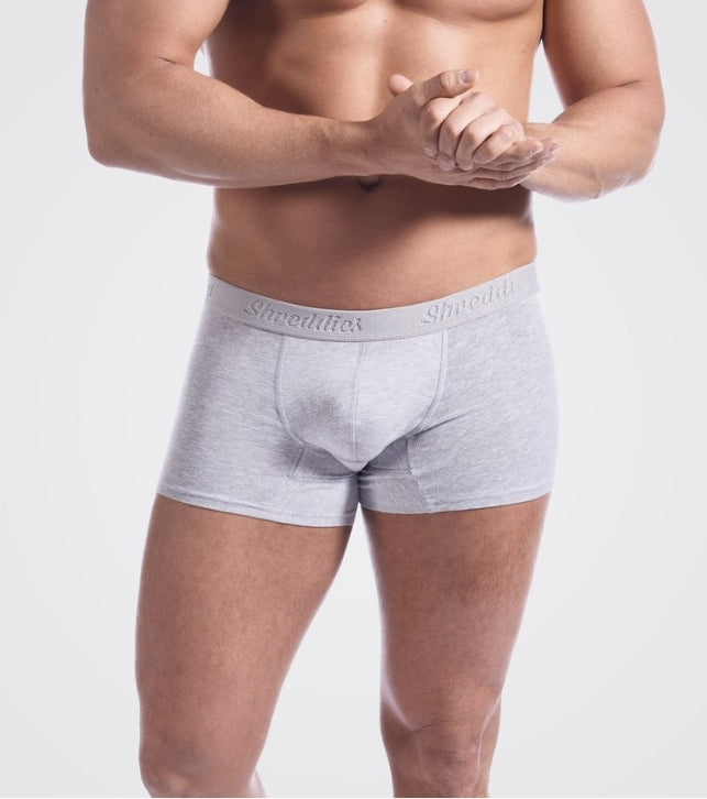 Shreddies Men's Hipster Underwear in grey is both fart-filtering and comfortable. Made with activated carbon cloth to absorb and eliminate flatulence odors, Shreddies underwear offers freedom for sufferers of IBS, Crohn’s disease, colitis, dyspepsia, gastritis, food intolerances and other bowel & digestive disorders.