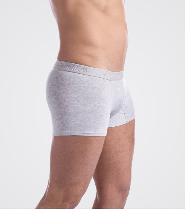 Shreddies Men's Hipster Underwear in grey is both fart-filtering and comfortable. Made with activated carbon cloth to absorb and eliminate flatulence odors, Shreddies underwear offers freedom for sufferers of IBS, Crohn’s disease, colitis, dyspepsia, gastritis, food intolerances and other bowel & digestive disorders.