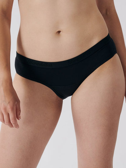 Shreddies Women's Bikini Brief in black is both fart-filtering and comfortable. Made with activated carbon cloth to absorb and eliminate flatulence odors, Shreddies underwear offers freedom for sufferers of IBS, Crohn’s disease, colitis, dyspepsia, gastritis, food intolerances and other bowel & digestive disorders.