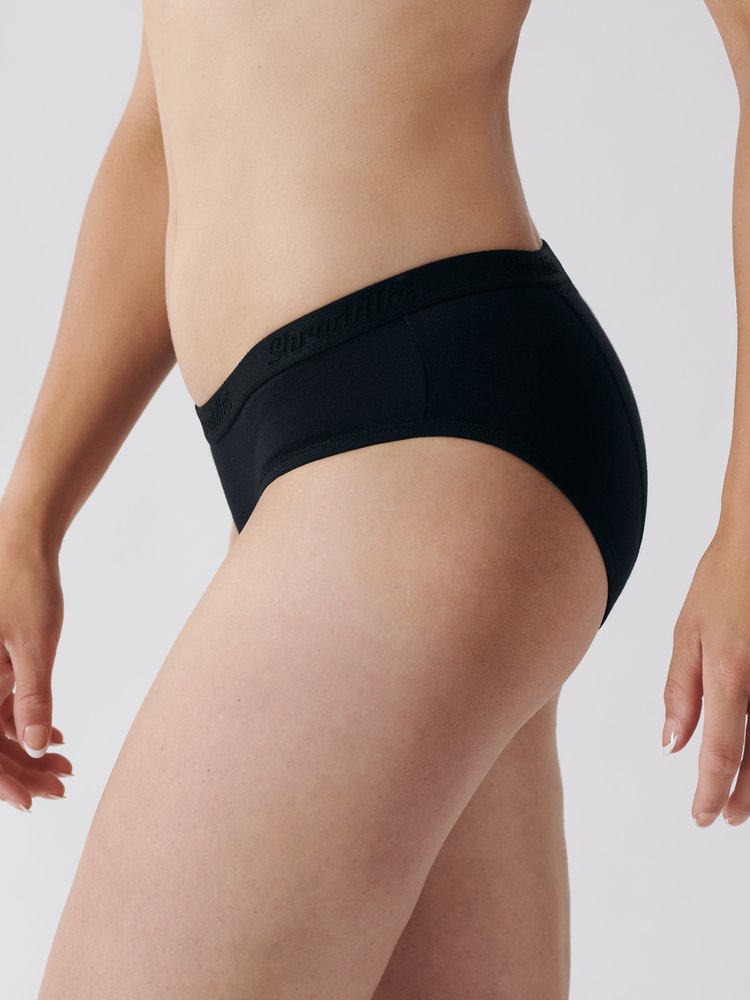 Shreddies Women's Bikini Brief in black is both fart-filtering and comfortable. Made with activated carbon cloth to absorb and eliminate flatulence odors, Shreddies underwear offers freedom for sufferers of IBS, Crohn’s disease, colitis, dyspepsia, gastritis, food intolerances and other bowel & digestive disorders.